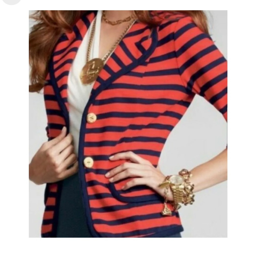 Cabi Au Revoir Nautical Jacket sz L